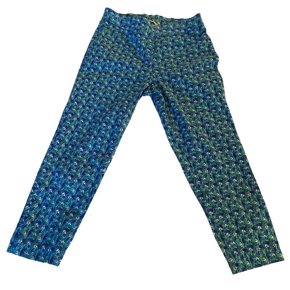 Soft Surroundings Women’s Floral Pants Tapered Ankle Length Pull On Capri Sz  PL